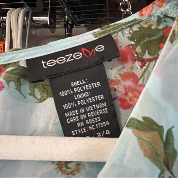 Teeze Me Mint Floral Maxi Dress - 3/4 - Picture 3 of 3